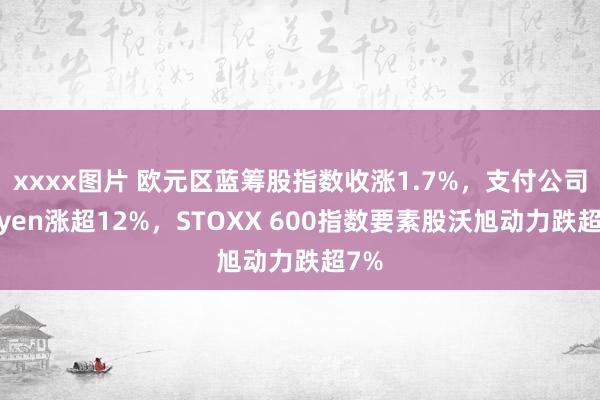 xxxx图片 欧元区蓝筹股指数收涨1.7%，支付公司Adyen涨超12%，STOXX 600指数要素股沃旭动力跌超7%